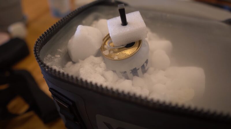 Dry ice duration in cooler