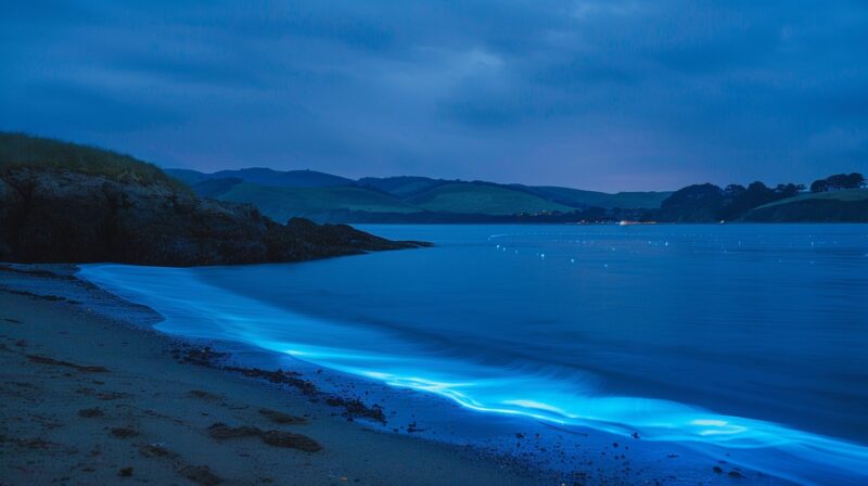 Tomales Bay in Marin County - Bioluminescent waves