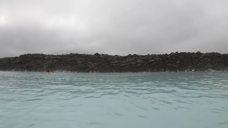 Bathing in the Blue Lagoon in Iceland