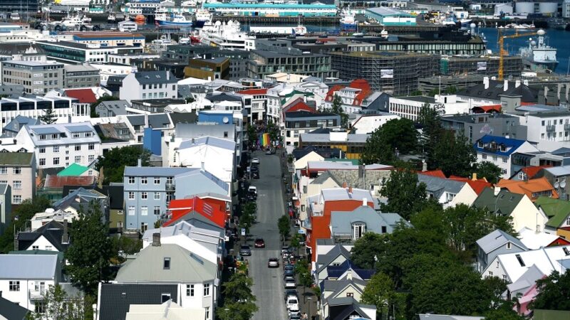 Reykjavik captured by drone