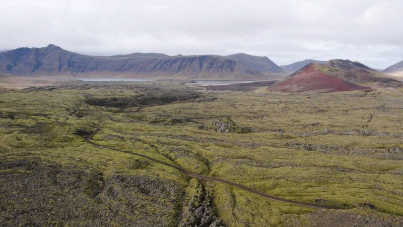 Snæfellsnes Peninsula captured by drone